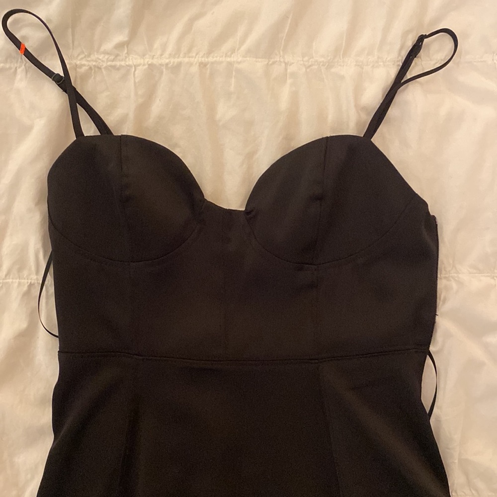 Urban outfitters black mini satin dress